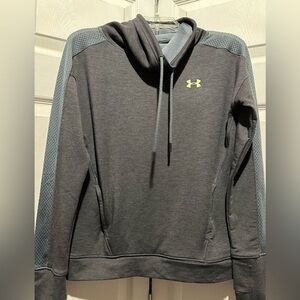 Mens grey under amour pullover hoodie sweatshirt size XS